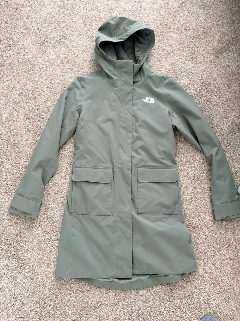 The North Face Women's Hooded Trench Coat - Sage Green